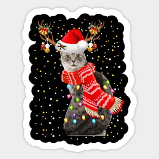 Manx Cat Christmas Sticker